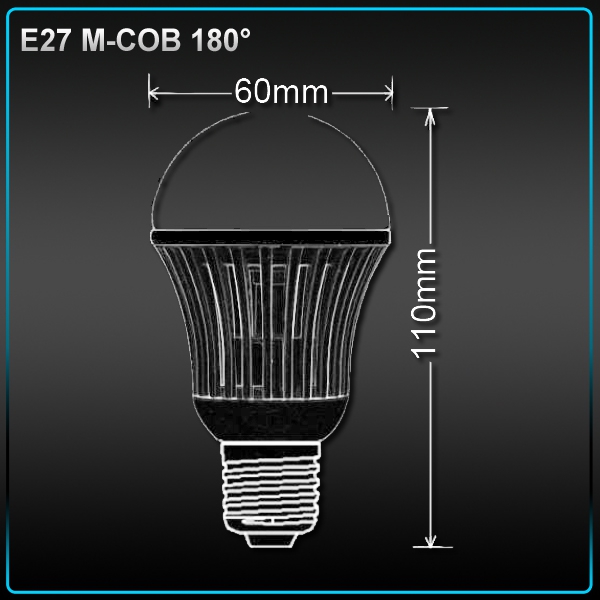 Ampoule E27 9W COB 9W CHAUD 120° NON VARIABLE – Image 2