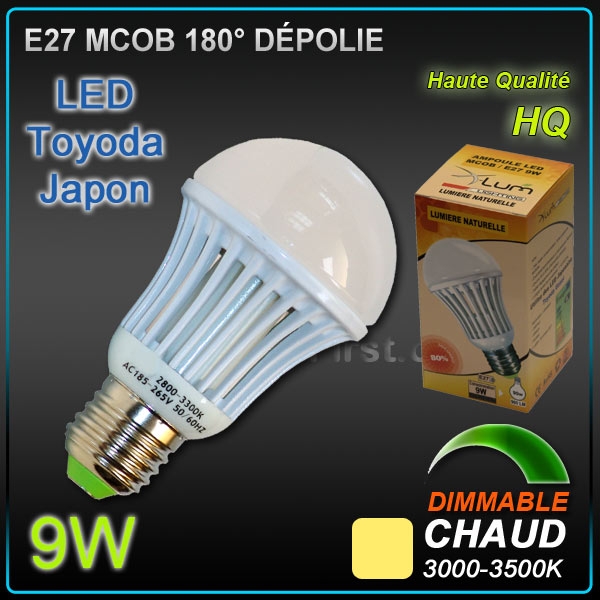 Ampoule LED M-COB 9W Dimmable 3000/3500K