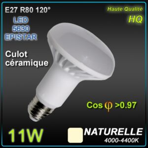 Ampoule E27 R80 11W NEUTRE 120° NON VARIABLE