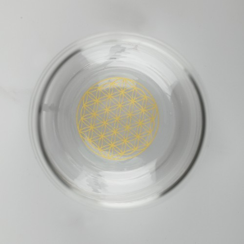 Verre énergisant Mythosà fleur de vie Or