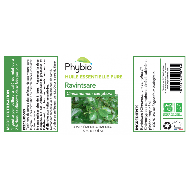 Ravintsara Huile essentielle 5 ml PHYBIO – Image 2