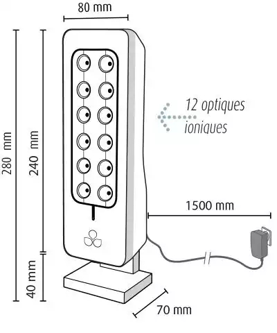 Purificateur ioniseur d'air chambre TEQOYA 200 – Image 5