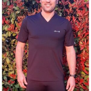 T-SHIRT anti mal de dos & épaule Homme noir Fibranova