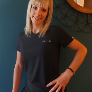 T-SHIRT anti mal de dos & épaule Femme noir Fibranova